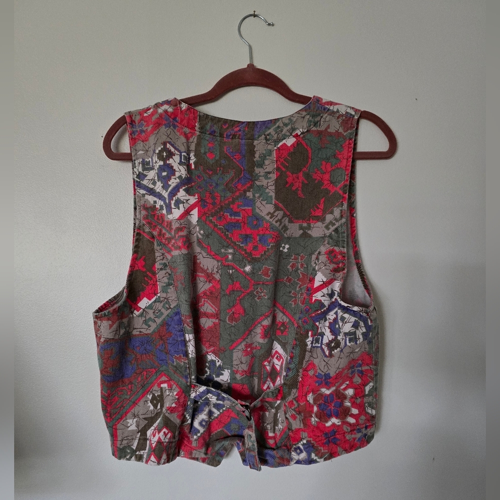 Chicos 10 years cotton Hippie bohemian vest sz. 1 M/L - Picture 2 of 6